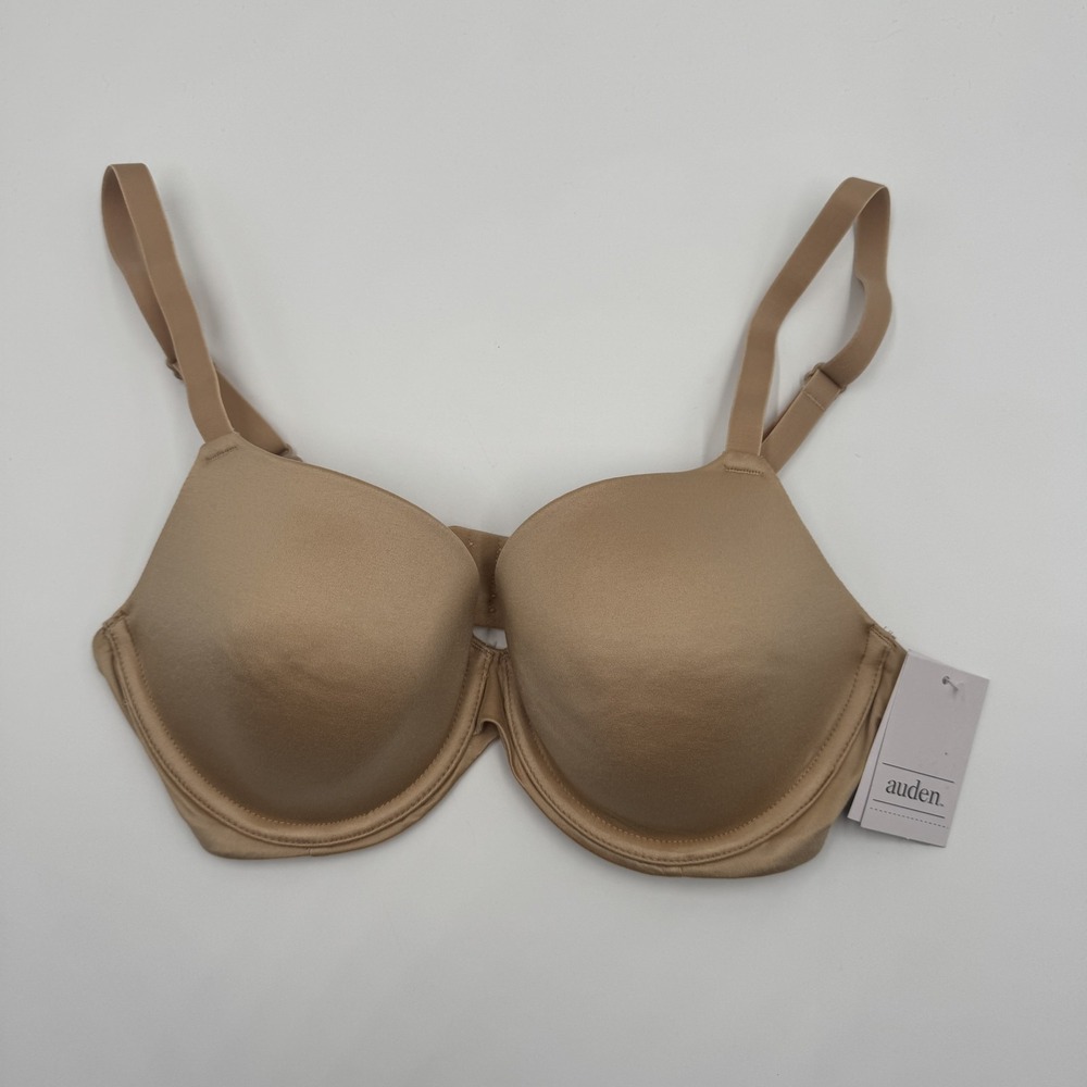 Auden Icon Full Coverage Lightly Lined T-Shirt Bra Womens 34C Beige Target NWT